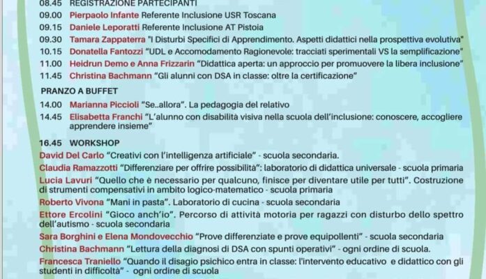2° Convegno "OLTRE L'INCLUSIONE" - 3-4-5 Maggio 2024